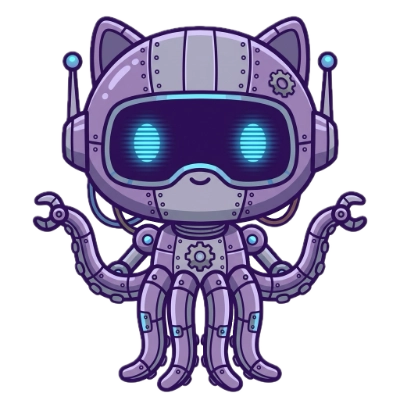 robotic octocat refined-github-with-ai-pr